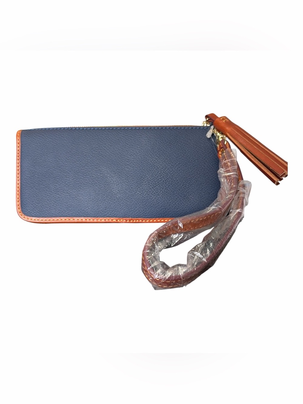 NWT Dooney & Bourke Navy Pebbled Leather Kirby Snap Wallet/Wristlet - Picture 3 of 5